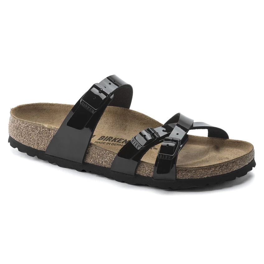 Birkenstock Franca Birko-Flor Patent Patent Black