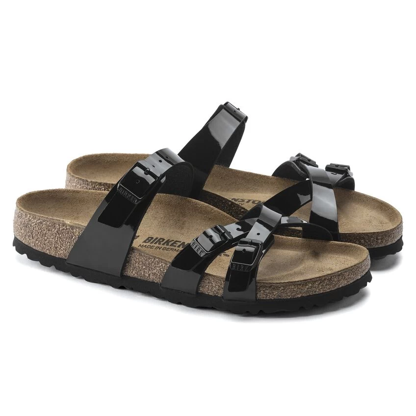 Birkenstock Franca Birko-Flor Patent Patent Black - Image 7
