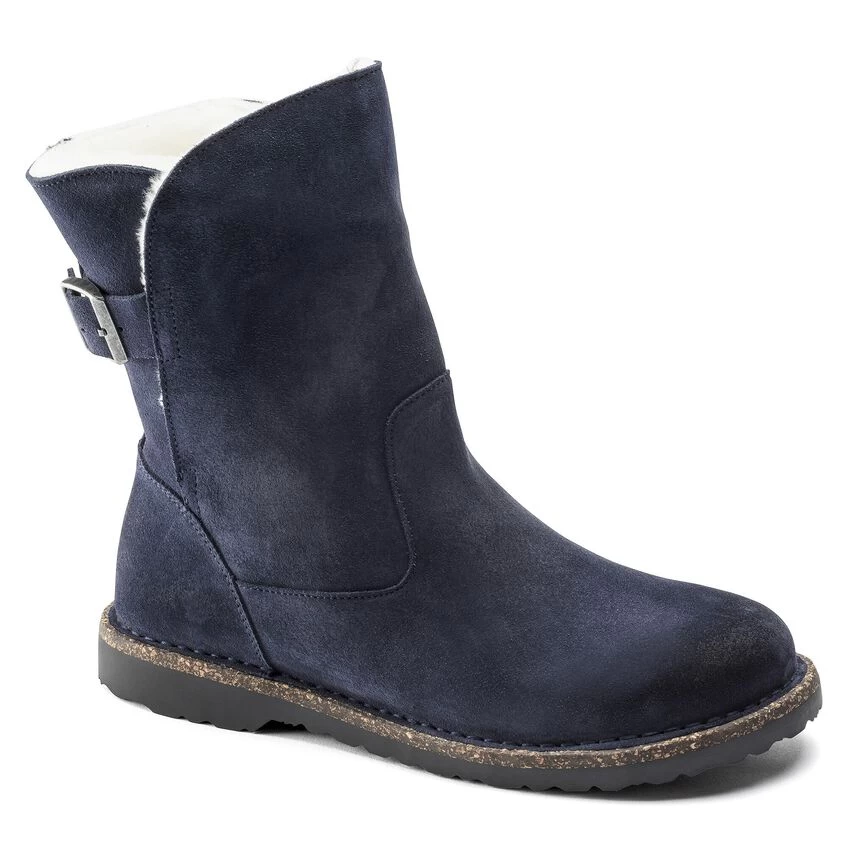 Birkenstock Uppsala Shearling Suede Leather Navy - Image 2