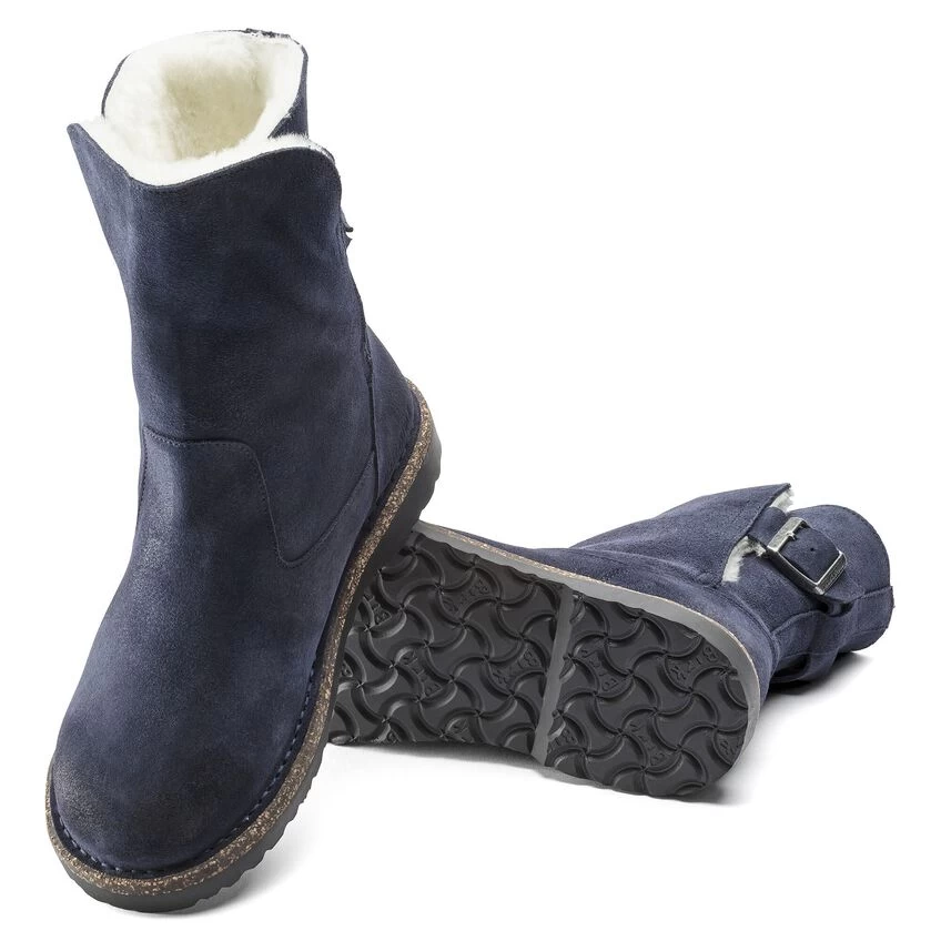 Birkenstock Uppsala Shearling Suede Leather Navy - Image 3