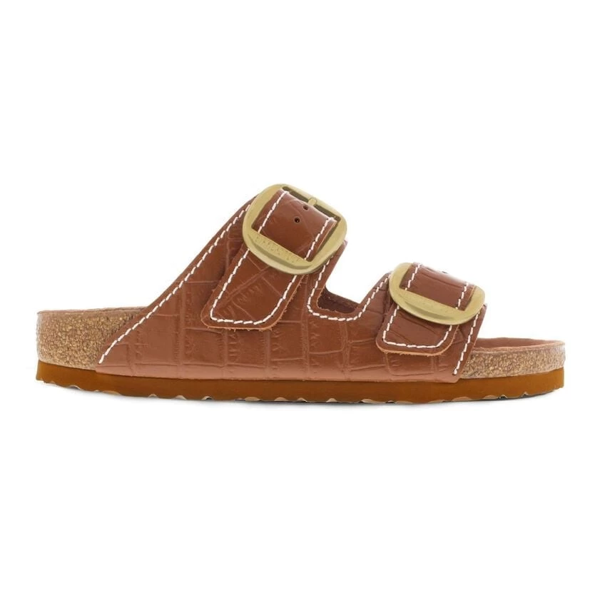 Birkenstock Arizona Big Buckle Embossed Natural Leather Cognac - Image 5