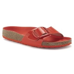 Birkenstock Madrid Big Buckle Natural Leather Patent